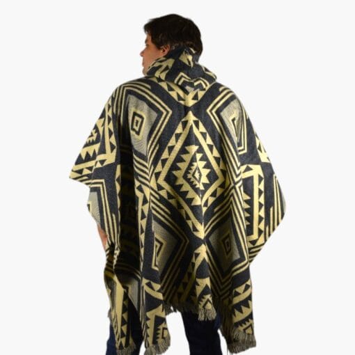 Alpaka Poncho Cuadros Grau