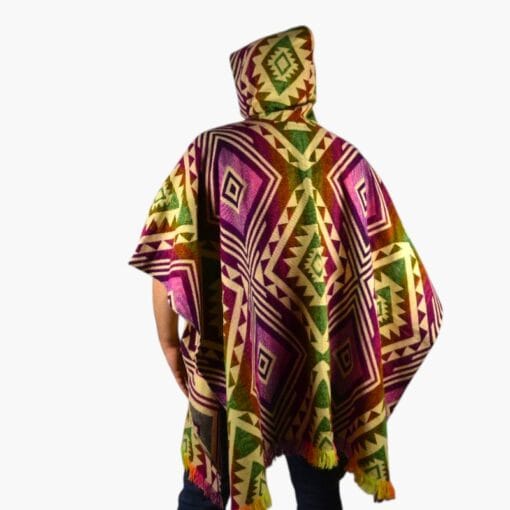 Alpaka Poncho Cuadros Pink
