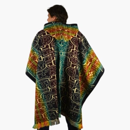 Alpaka Poncho Insipee blau