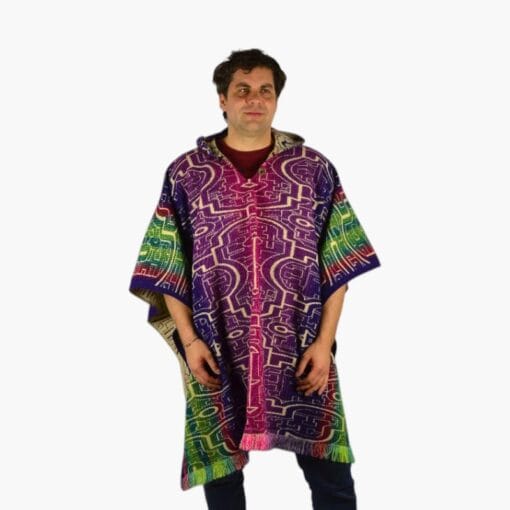Alpaka Poncho Insipee violett
