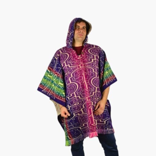 Alpaka Poncho Insipee violett