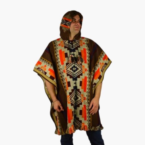 Alpaka Poncho Pichu braun