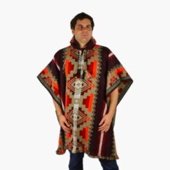 Alpaka Poncho Pichu weinrot