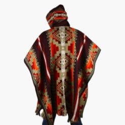 Alpaka Poncho Pichu weinrot