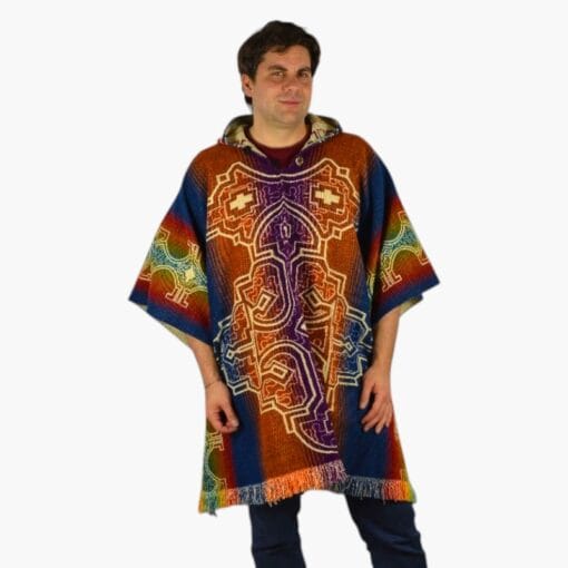 Alpaka Poncho Wayna Orange