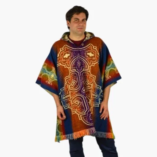 Alpaka Poncho Wayna Orange