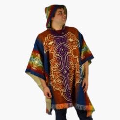 Alpaka Poncho Wayna Orange