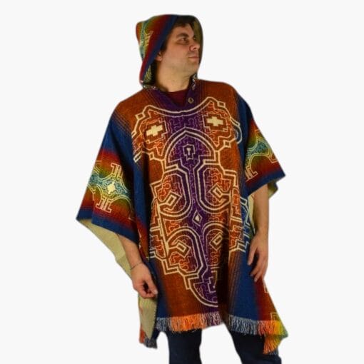 Alpaka Poncho Wayna Orange