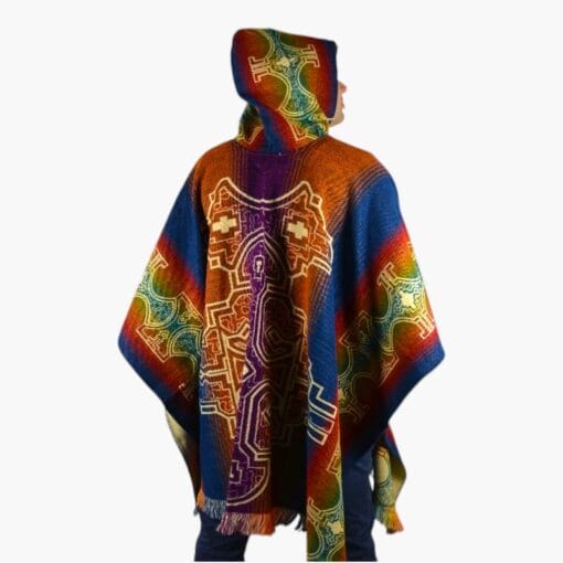 Alpaka Poncho Wayna Orange