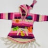 Rosafarbiger Kinderponcho Gr. 86-92 Variante 1