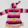 Rosafarbiger Kinderponcho Gr. 86-92 Variante 1