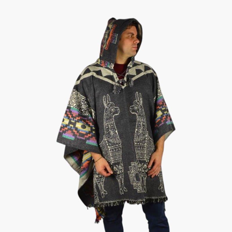 Wendeponcho grau