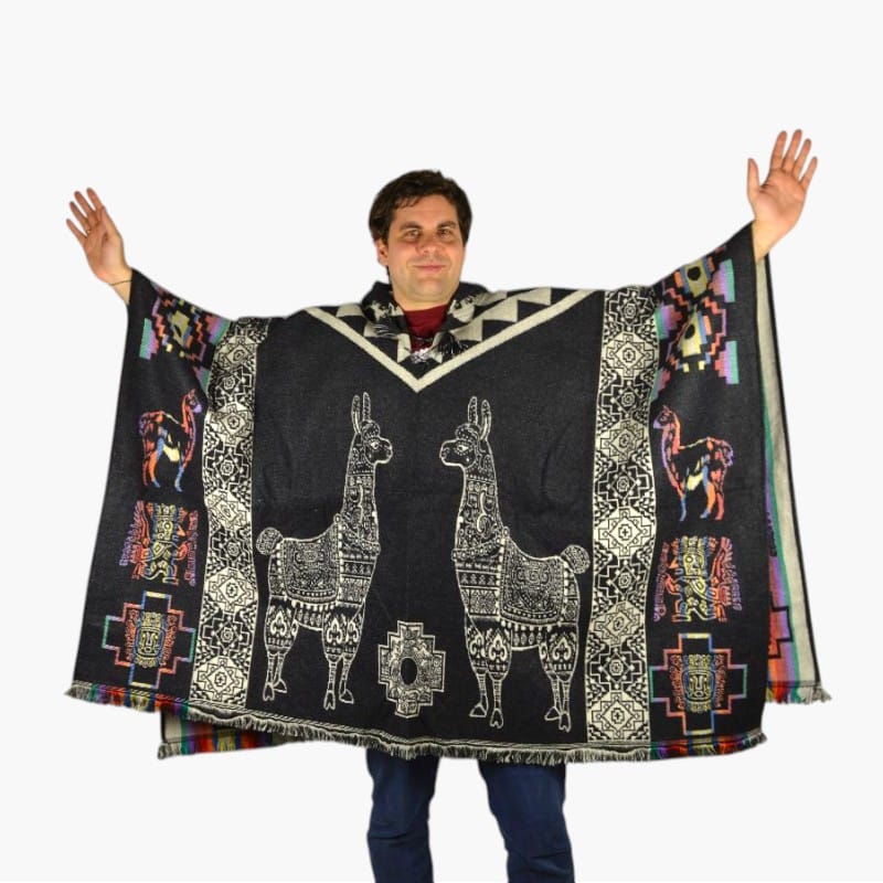 Wendeponcho schwarz
