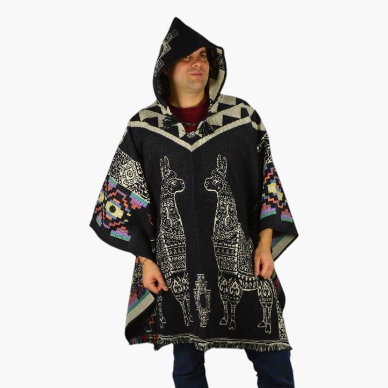 Wendeponcho schwarz