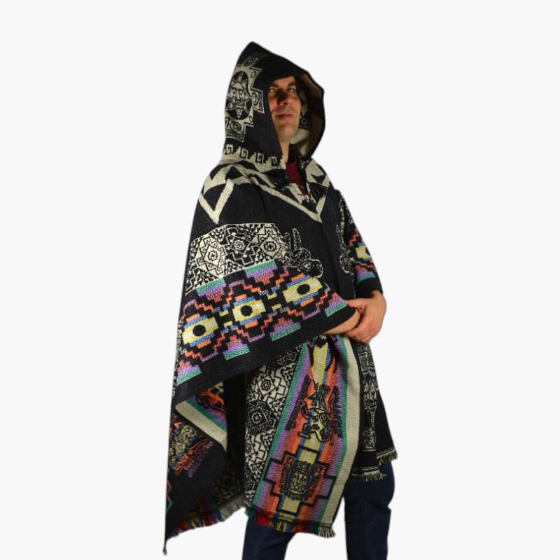 Wendeponcho schwarz