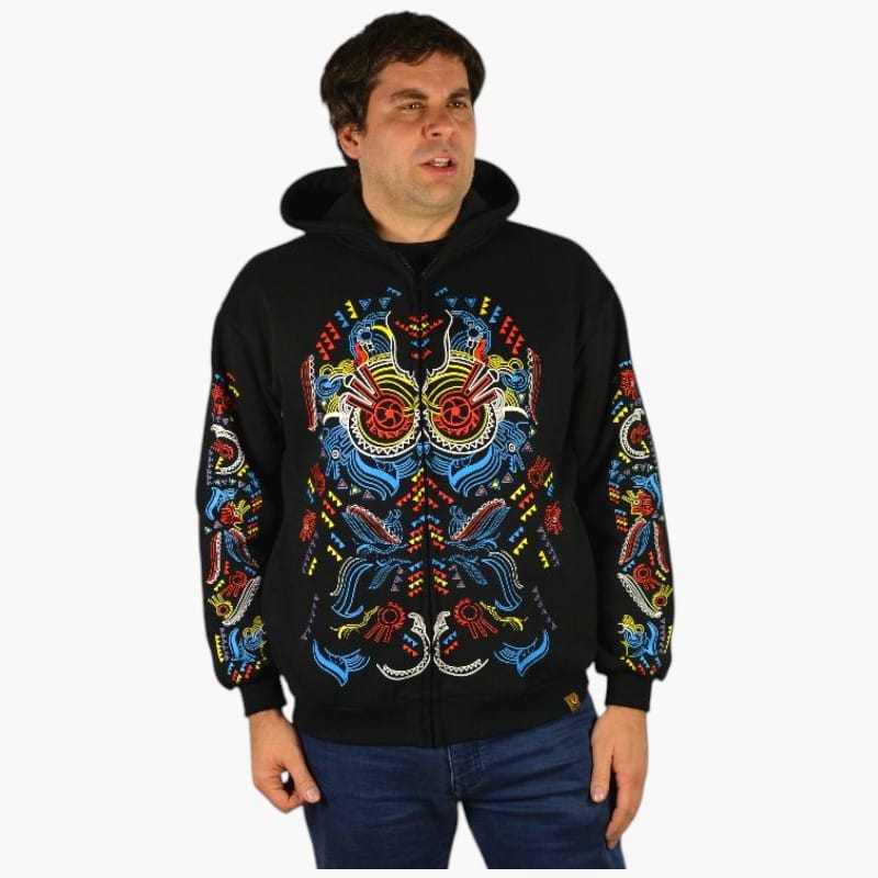 Schwarzlicht Zipper Buho