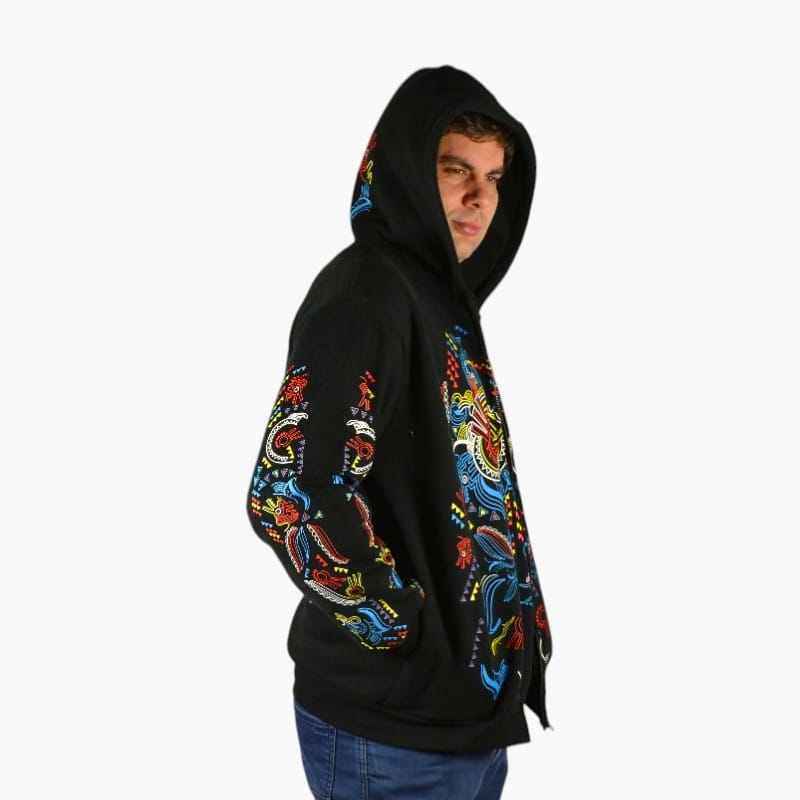 Schwarzlicht Zipper Buho