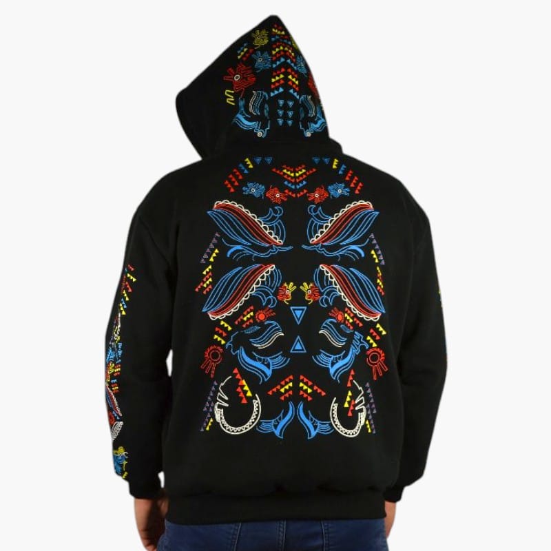 Schwarzlicht Zipper Buho