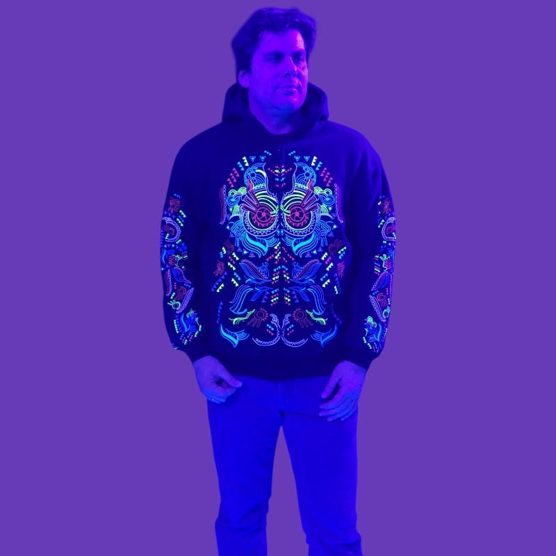 Schwarzlicht Zipper Buho