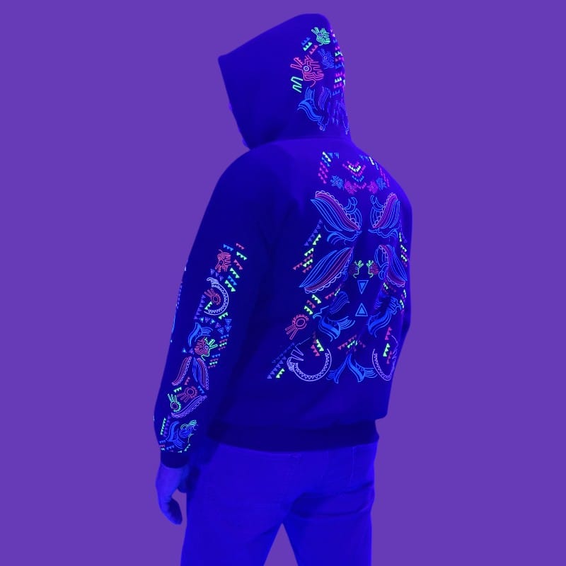 Schwarzlicht Zipper Buho