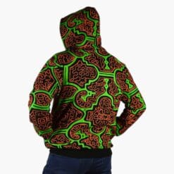 Schwarzlicht Zipper Shipibo grün
