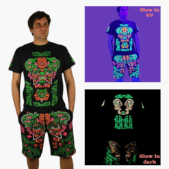 Schwarzlicht Set T-Shirt Shorts Jaguar