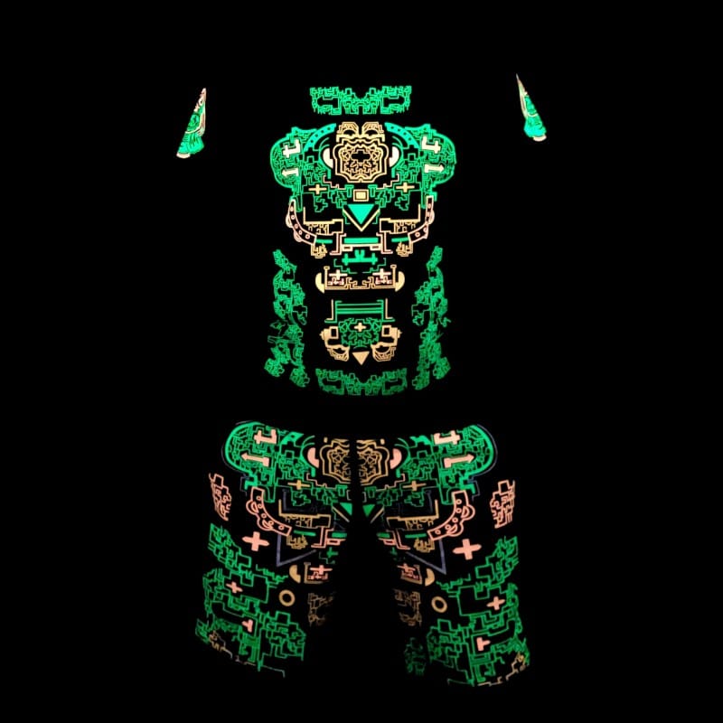 Schwarzlicht Set T-Shirt Shorts Jaguar Schwarzlicht Set T-Shirt Shorts Jaguar