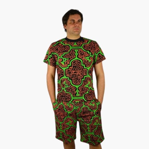 UV shirt short shipibo orange 1