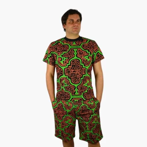 UV shirt short shipibo orange 1