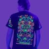 T-Shirt Arana Rückseite im Schwarzlicht
