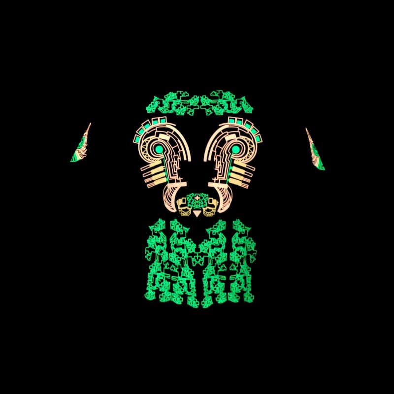 T-Shirt Jaguar Glow-in-the-dark Rückseite