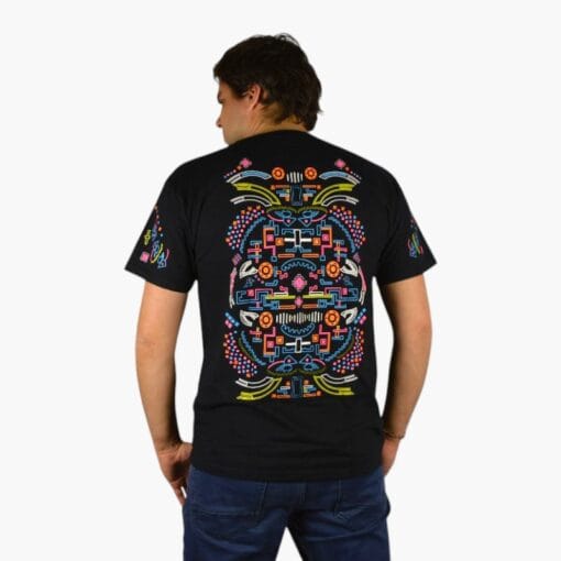 Schwarzlicht T-Shirt Robot