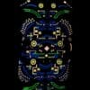 Schwarzlicht T-Shirt Robot