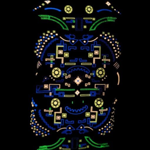 Schwarzlicht T-Shirt Robot