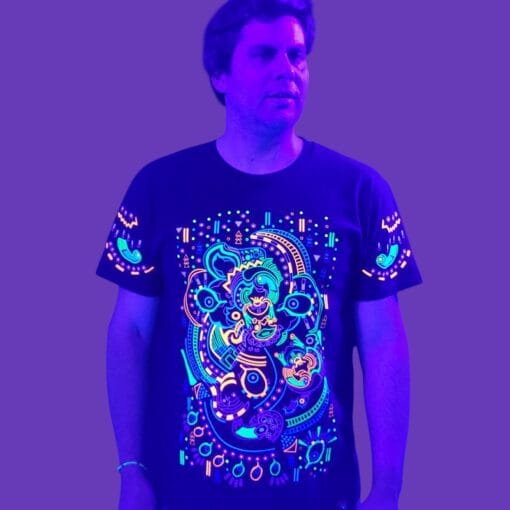 T-Shirt Ruedas im Schwarzlicht