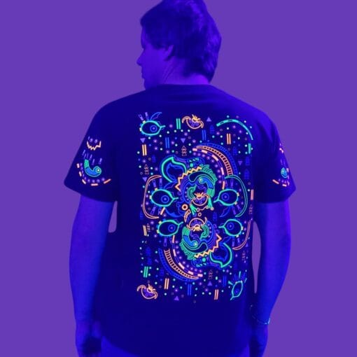 T-Shirt Ruedas im Schwarzlicht