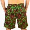 Schwarzlicht Shorts Shipibo Grün-Orange Schwarzlicht Shorts Shipibo Grün-Orange