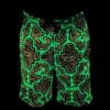 Schwarzlicht Shorts Shipibo Grün-Orange Schwarzlicht Shorts Shipibo Grün-Orange