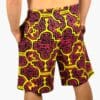Schwarzlicht Shorts Shipibo Gelb-Pink
