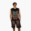 Schwarzlicht Set Tank Top Shorts Duende