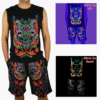 Schwarzlicht Set Tank Top Shorts Duende