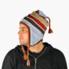 Chullo – Handgestrickte Wollmütze mit Ohrenschutz - Grau Variante 1 Chullo – Handgestrickte Wollmütze mit Ohrenschutz - Grau Variante 1