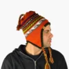 Chullo – Handgestrickte Wollmütze mit Ohrenschutz - Orange Variante 1 Chullo – Handgestrickte Wollmütze mit Ohrenschutz - Orange Variante 1