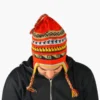 Chullo – Handgestrickte Wollmütze mit Ohrenschutz - Rot Variante 1 Chullo – Handgestrickte Wollmütze mit Ohrenschutz - Rot Variante 1