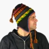 Chullo – Handgestrickte Wollmütze mit Ohrenschutz - Schwarz Variante 5 Chullo – Handgestrickte Wollmütze mit Ohrenschutz - Schwarz Variante 5