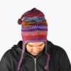 Chullo – Handgestrickte Wollmütze mit Ohrenschutz - Violett Variante 2 Chullo – Handgestrickte Wollmütze mit Ohrenschutz - Violett Variante 2