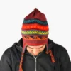 Chullo – Handgestrickte Wollmütze mit Ohrenschutz - Weinrot Variante 2 Chullo – Handgestrickte Wollmütze mit Ohrenschutz - Weinrot Variante 2