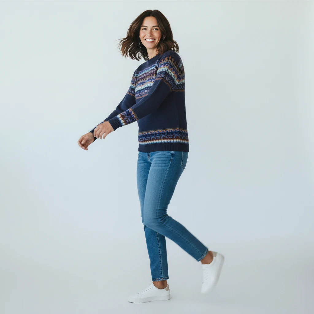 Kuschliger Alpaka Pullover aus Peru blau Kuschliger Alpaka Pullover aus Peru blau