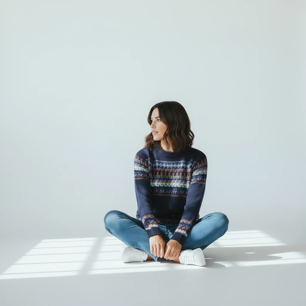 Kuschliger Alpaka Pullover aus Peru blau Kuschliger Alpaka Pullover aus Peru blau