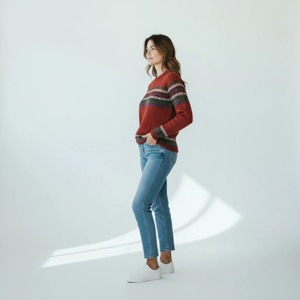 Kuschliger Alpaka Pullover aus Peru weinrot Kuschliger Alpaka Pullover aus Peru weinrot